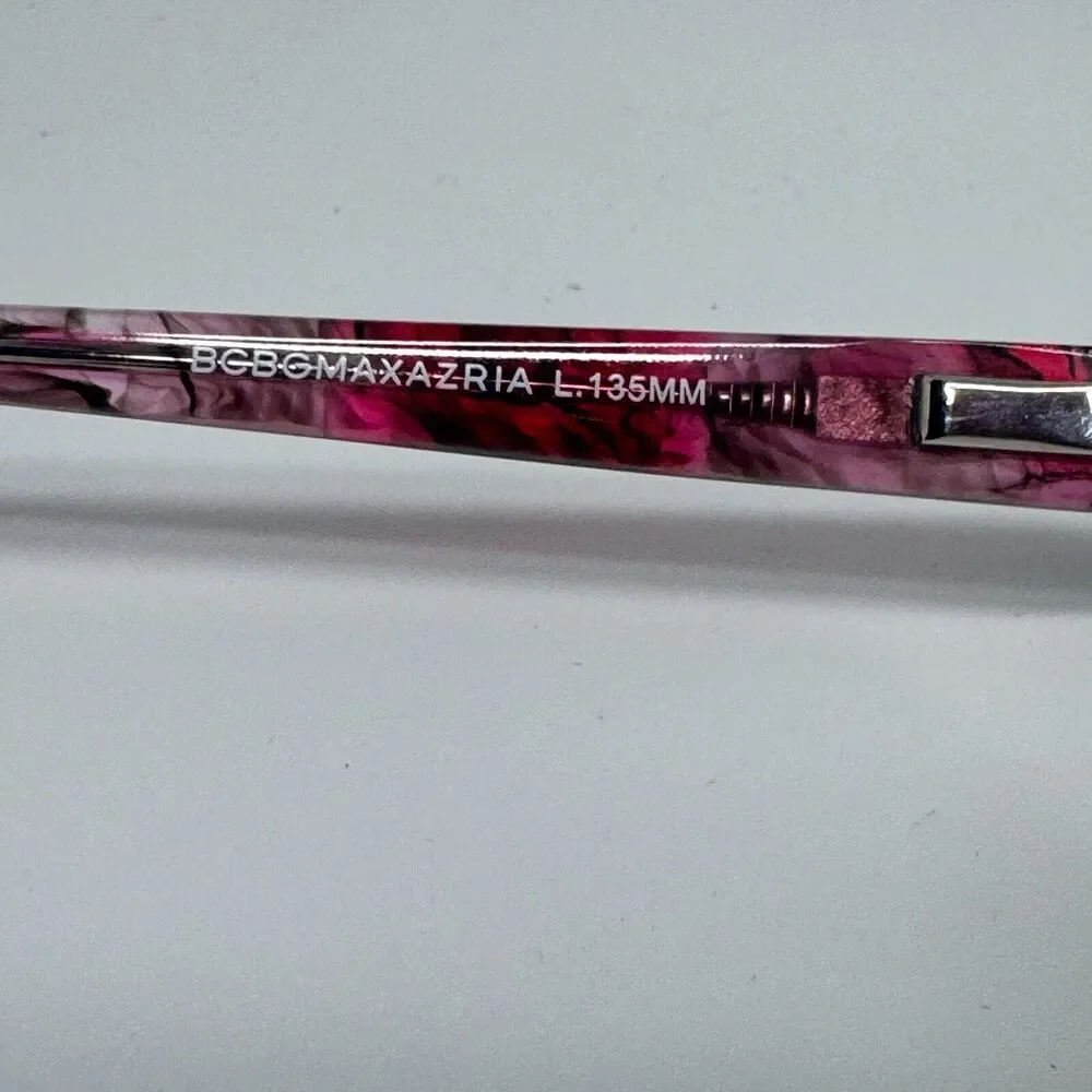 BCBG Maxazria Cat Eye Half Rim Frame Eyeglasses Kana‎ Wine 53 17 135 H13468